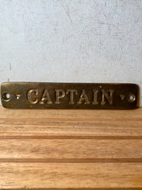 "CAPTAIN" Door Sign Nautical Antique Home Decor Vintage Handmade