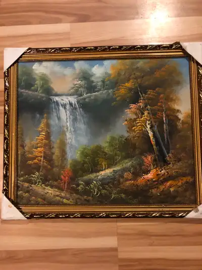 painting in wood frame, View more