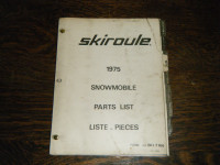 Skiroule Sonar 440, 447 1975 Snowmobile parts List Manual