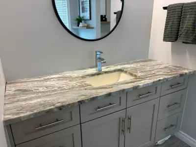 Granite Bathroom Vanity Top with sink, View more