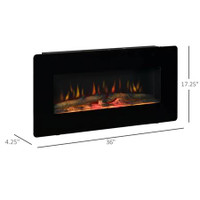 36" wall-mount fireplace heater, new