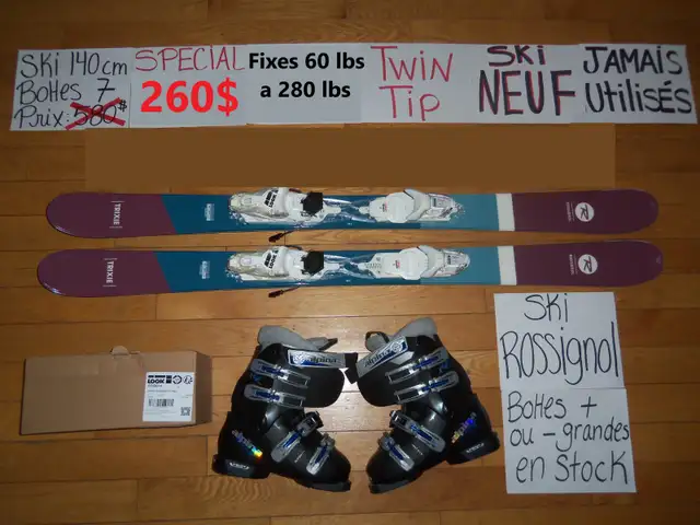 ENSEMBLES DE SKI ALPIN ET TWIN TIP 130 140 CM63871130519937123
