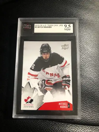 Mitch Marner 2015 upper deck rookie card graded KSA 9.5 mint, View more