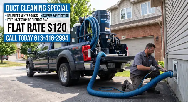 Prevent Fires & Breakdowns $120 Duct Cleaning + FREE Inspections