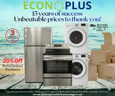 Econoplus Big Savings, 20% Off On ALL Refurbished Appliances, View more
