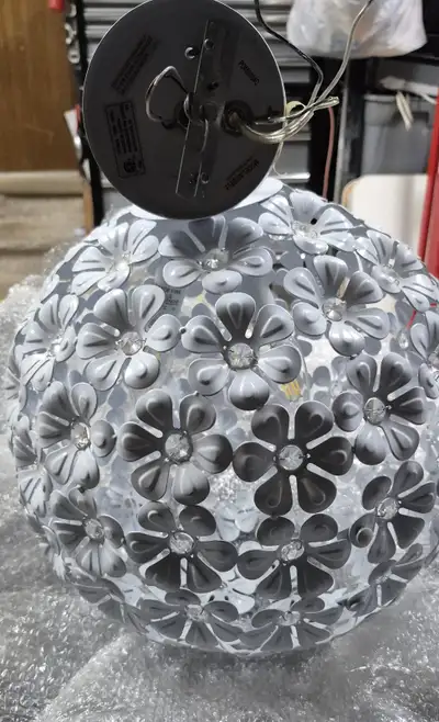 Ikea Ceiling Pendant Lamp 22" (55 cm) Decorative Floral White (Info In Description) I'm In South Edm...