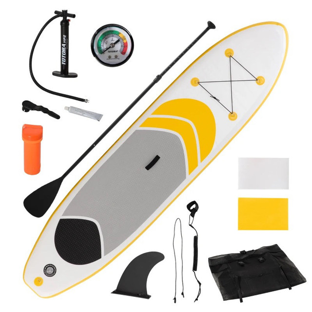 Inflatable Paddle Board, Stand Up Paddle Board Adjustable Alumin in Water Sports in Markham / York Region - Image 2