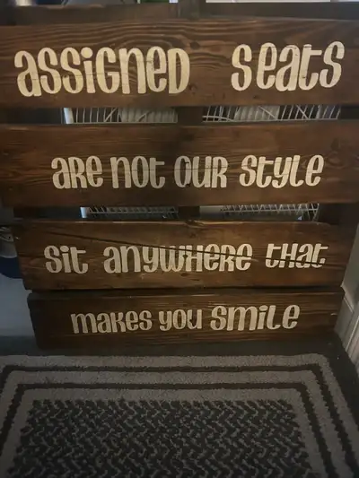 Wedding sign 1/4 pallet size