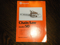 Husqvarna 50 Chain Saw Operators  Manual
