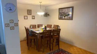 Solid Wood Dining Set – Table + 8 Chairs, View more