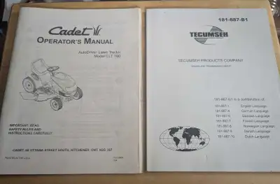 Cadet Tecumseh Manuals, View more