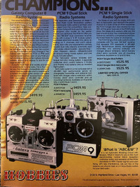 1987 Hobbies  R/C  Radio Systems Original Ad