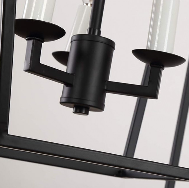 Decomust 17" Lantern Pendant Chandelier (Black) in Indoor Lighting & Fans in Mississauga / Peel Region - Image 4