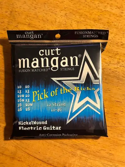 Curt Mangan Rickenbacker 12 string set. 10 to 46., View more