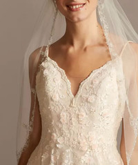 Wedding dress, A-line with double straps