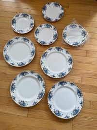 ROYAL ALBERT MOONLIGHT ROSE CHINA 4 DINNER 4 SALAD - BRAND NEW