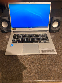 Acer 514 Chromebook laptop & 2 Speakers