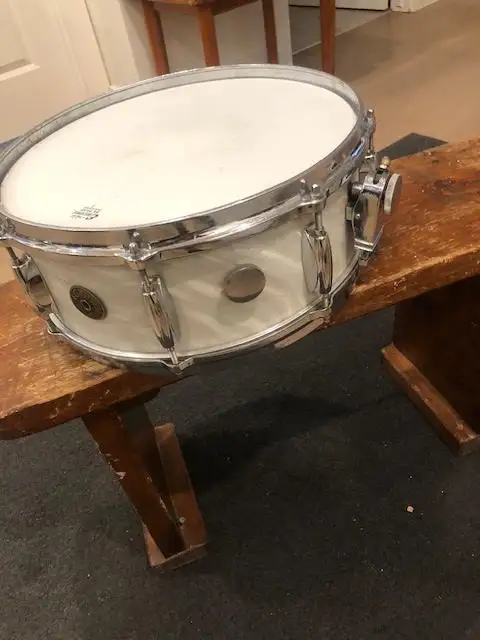 63/64 4157 Gretsch Rnd Bge Name Band Snr RARE Silver Satin Flame