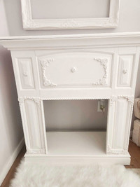 French style romantic fireplace mantle