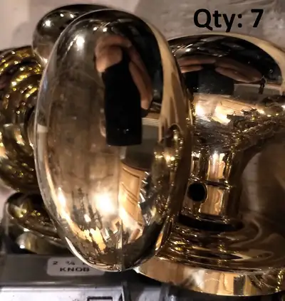Door Knob - Solid Brass Egg Shape Door Knob, Bronze or Gold, View more
