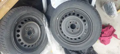 I'm selling 4 winter tires on rims, size 205/55 R16 91T, perfect for safe winter driving. These tire...