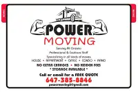 Power Moving-  Professional York Movers- FREE quotes