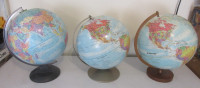 3 Replogle 12 in. World Globes. $30 EACH.