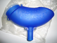 Many Paintball hoppers in black and blue colors, HPA, Co2 tanks