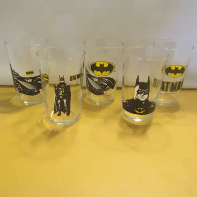 5 VERRES de collection BATMAN DC COMICS 1989, View more