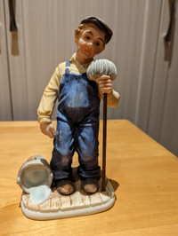 Man in overalls figurine - made in japan