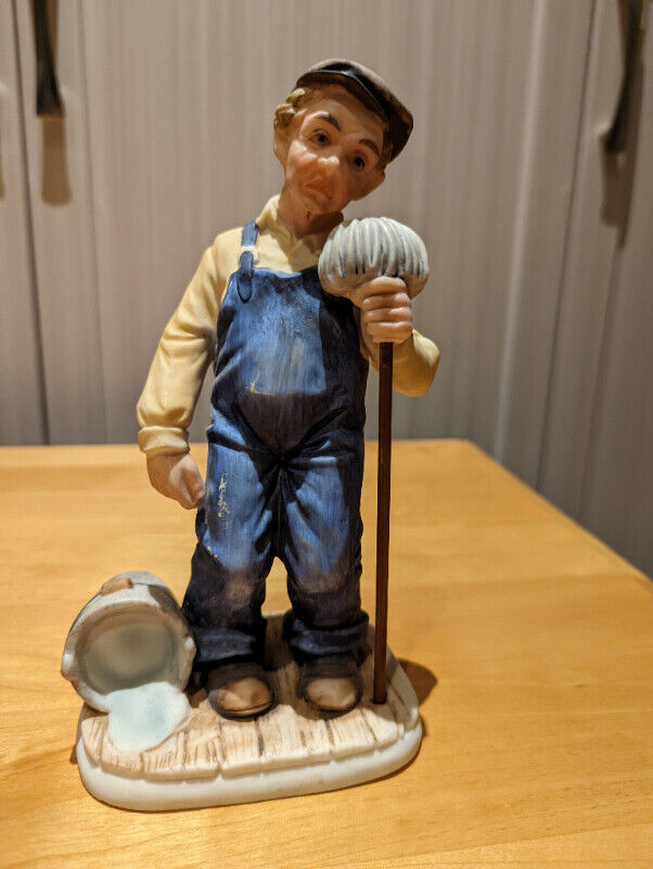 Man in overalls figurine - made in japan in Arts & Collectibles in Oakville / Halton Region