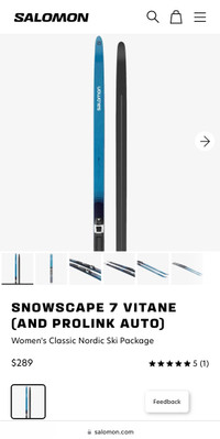 Salomon Snowscape Cross Country Skis (Brand New in Package)
