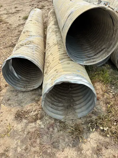 24 inch. 7 sections. 16 foot sections. 2 sections have cut out ends. Good shape. Must load yourself....