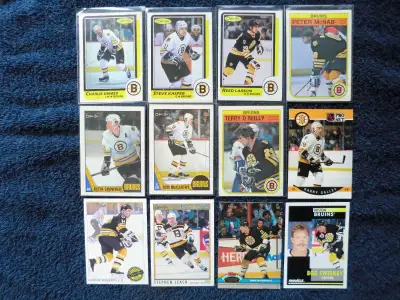 12 cartes de hockey Équipes: Boston Bruins 1982-83 O-Pee-Chee #16 Peter McNAB (0,50$) 1982-83 O-Pee-...