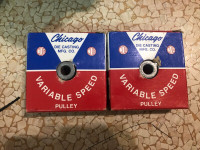 BRAND NEW - 2x - 4.00"x1/2" Die Cast Variable Speed Pulley - $25