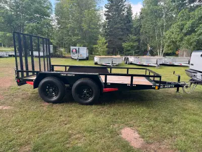 We are having a tandem axle trailer sale on our 77”x12’ trailers. We have 2 new arrivals in black fi...