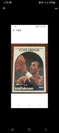 1989 Hoops Clyde Drexler Portland Trail Blazers Basketball Card