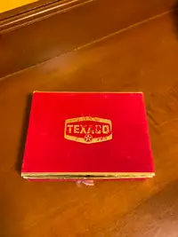 Vintage Texaco Gas Advertising Playing Cards in Original Velvet