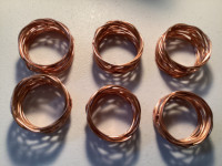 PRICE DROP! 6 Copper Coloured Wire Napkin Ring