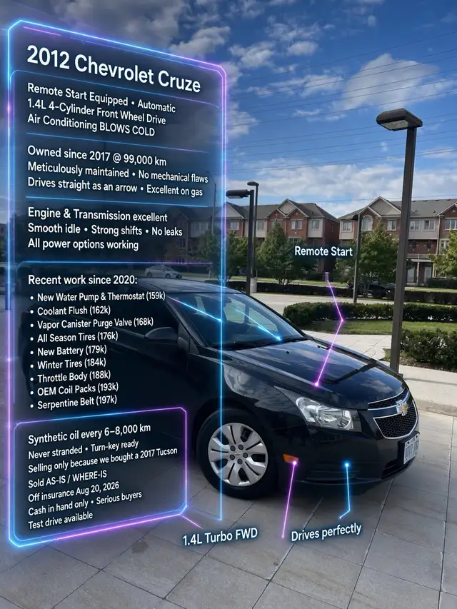 Easily Certifiable Cruze LT w/REMOTE START READY CAR!!!!!!!