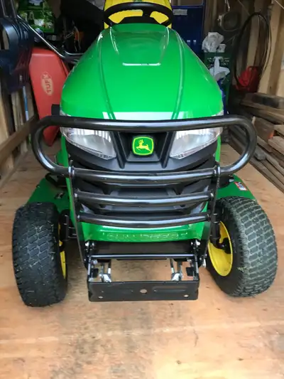 JD X590 tractor, mower blower, View more