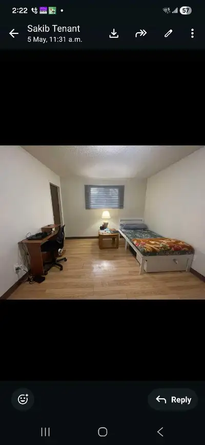 2 Private rooms available for rent from June 1,2025. Rent includes all utilities. Bus stop, grocery...