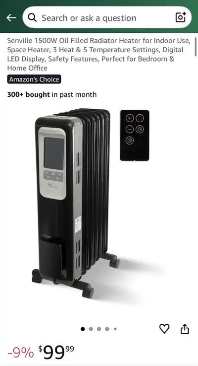 Senville Space Heater, View more