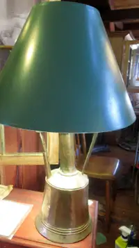 Antique Brass Kettle Made into a Lamp with Shade Reduced