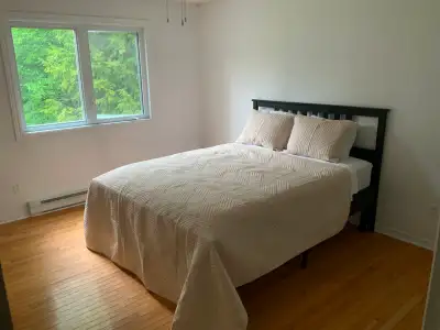 CHAMBRE A LOUER DANS MAISON Dimension 10 pieds x 13 pieds Base de lit queen, matelas queen neuf incl...