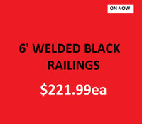 6' Welded Black Railings