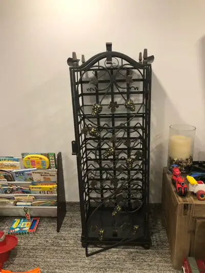 wrought iron wine rack, View more