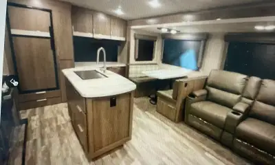This pre-owned Grand Design Imagine travel trailer is in excellent condition, having been gently use...
