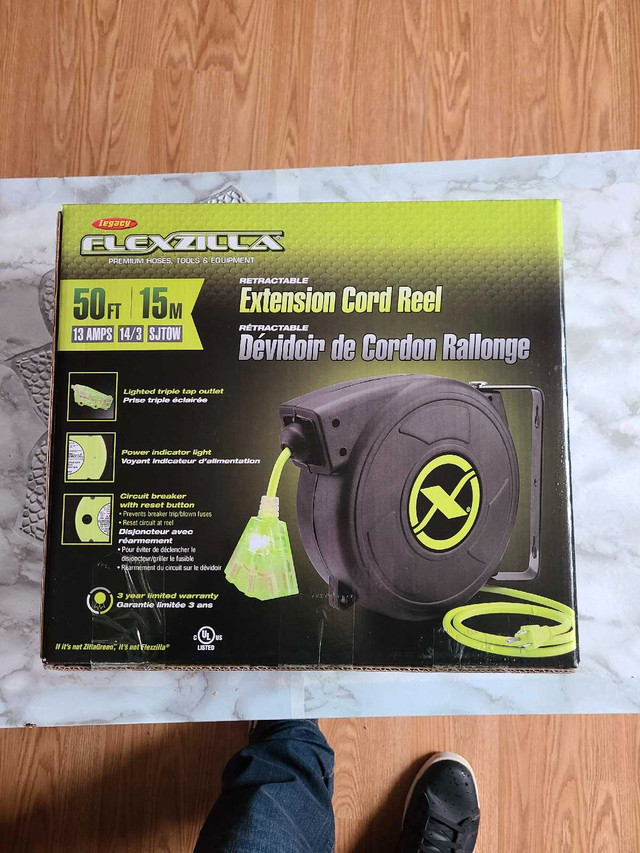 Flexzilla 50ft retractable extension cord reel in Hand Tools in City of Halifax