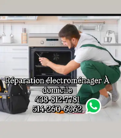 Réparation électroménager à domicile & pièces , View more